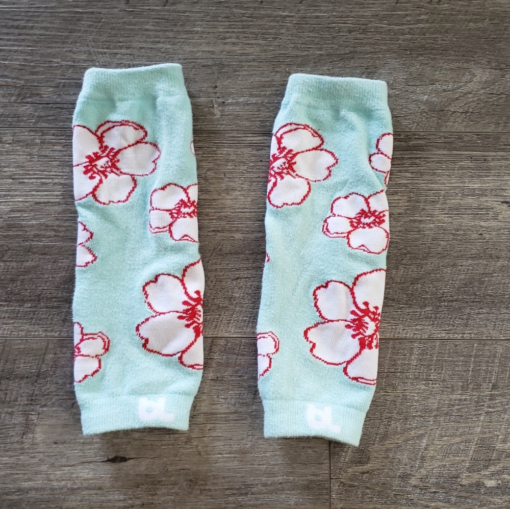 Turquoise Flower Print Baby Legs